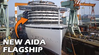 The Construction of 300 METRE AIDAprima  CRUISE SHIP  CINEMATIC TIMELAPSE 4K [upl. by Urquhart]