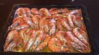 Gambones al horno receta fácil ¡y descubre como los pelo [upl. by Adnuahs981]