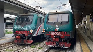 TRENI PASSEGGERI e merci in ARRIVO e PARTENZA tra BERGAMO E DESENZANO DEL GARDA [upl. by Salomone834]