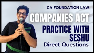 COMPANIES ACT 2013  WRITING PRACTICE  CA FOUNDATION [upl. by Perloff]