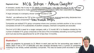 Corporation tax part 1  ACCA Taxation FA 2022 TXUK lectures [upl. by Hgielrak756]