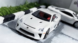 Lexus LFA Pearl White CM Model Unboxing and Closer Look [upl. by Eicats398]