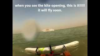 Flysurfer speed3 21 water relaunch in light wind [upl. by Oznecniv]