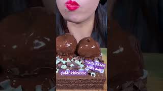 Stella ASMR chocolate profiterole cake Nutella biscuit donut ice cream Mukbang bites only shorts [upl. by Howie225]