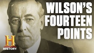 Woodrow Wilsons Fourteen Points  History [upl. by Ahsilrac907]