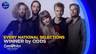 Eurovision 2024 Every National Final Winner by Odds [upl. by Ahsekim]