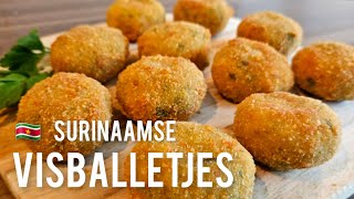 🇸🇷 Surinaamse visballetjes recept snackSurinaamse fishballs recipe [upl. by Nonnaehr]