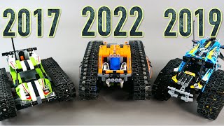 LEGO Technic Tracked Racer Comparison 42065 42095 and 42140 [upl. by Annawaj]