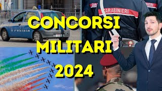 Prossimi CONCORSI MILITARI 2024🚀 [upl. by Anyar623]