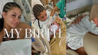 LABOR amp DELIVERY VLOG real amp raw  induced at 40weeks  positive birth experience  medicated birth [upl. by Yrrem]