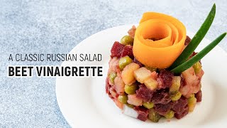 BEET VINAIGRETTE  A Classic Russian Salad  RUSSIAN VINAIGRETTE RECIPE [upl. by Hermon]