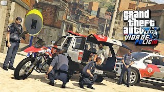 GTA V  Vida de Policia  TENTOU DAR FUGA E TOMOU UM SACODE [upl. by Dlorad513]