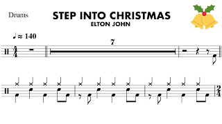 quotStep Into Christmasquot  Drum Sheet Music  PLAY ALONG 🥁🎄 [upl. by Riatsala998]