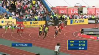 Bolt powers through to Relay win from Universal Sports [upl. by Lotus]