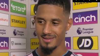 William Saliba Post Match Interview Crystal Palace 0 vs 2 Arsenal [upl. by Eilatan]