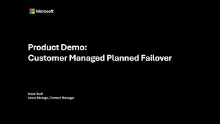 Azure Storage Planned Failover  Demo [upl. by Nnairb]