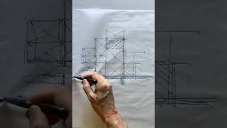 Sketching Practice  Loose Sectionalism [upl. by Ahseetal]