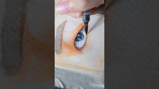 Painting eyes tutorial  BTS V Taehyung painting [upl. by Nesyaj]