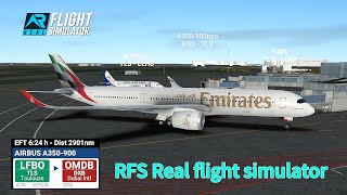 RFS  Real flight simulator –EmiratesToulouse to DubaiA350900Full flightFHDReal Route [upl. by Seiden]