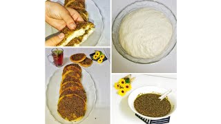 The way to make the best zaatar bread zaatar manakish is very soft and fluffy🍽️💯💯 [upl. by Schulman]