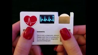 Business card with a working mini EKG [upl. by Aninnaig262]