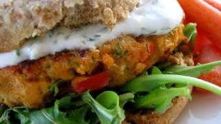 Creamy Dill Salmon Burgers Recipe [upl. by Oneida]