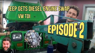 VW TDI JEEP SWAP…PART TWO [upl. by Einahpet]