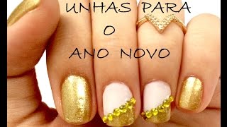 Unhas decoradas para o ano novo 2016 [upl. by Naelcm]