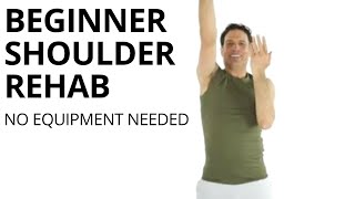 Beginner Shoulder Rehab Exercises for Scapular Stabilization and Rotator Cuff NO EQUIPMENT [upl. by Nats]