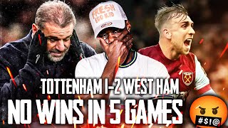 NO WINS IN 5 GAMES 🤬 Tottenham 12 West Ham EXPRESSIONS REACTS [upl. by Hiamerej]