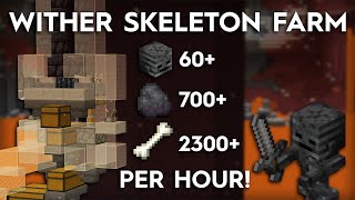 Minecraft Wither Skeleton Farm  Over 60 Skulls Per Hour [upl. by Elliven]