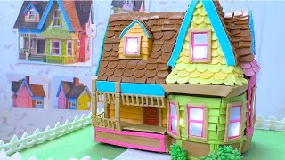 Up House Cake Tutorial  How to make a House Cake with lights [upl. by Eiralav515]