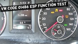 01486 Code VW ESP SYSTEM FUNCTION TEST [upl. by Hulen]