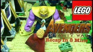 Avengers Infinity War Recap In 8 Mins  LEGO STOPMOTION [upl. by Goldman]