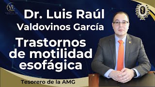 Dr Luis Raúl Valdovinos García  Tesorero de la AMG  Trastornos de Motilidad Esofágica [upl. by Sille]