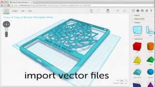 Tinkercad  Import vectors tutorial [upl. by Doelling601]