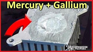 Mercury AND Gallium  Totally Destroys Aluminum Heatsink [upl. by Lachus590]