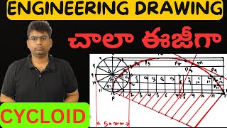 cycloidengineering drawing btech 1st year basic imp questiondrawing btechdrawing cycloid [upl. by Moskow]