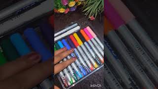 Doms Brush Pen 14 shades art doms Brushpenviralshort domscolor youtubeshortsvideo satisfying [upl. by Mingche]