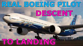 PMDG 777 Tutorial Landing ILS Approach amp Descent With a Real 777 Rated Pilot [upl. by Ashok681]