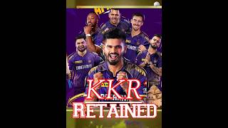 KKR Retain Player IPL 2025  Kkr Retain KKRRetain2025 IPL cricket ipl2025 shorts iplshorts [upl. by Latnahc]