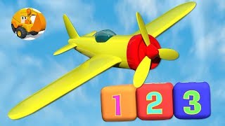 Aviones para niños aprenden los números del 1 al 3  Aeropuerto [upl. by Onitnelav]