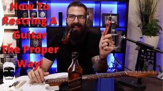 How To Properly Restring A Guitar With Vintage Style Tuners [upl. by Anali]