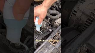 Apply sanitizer on engine timing belt 😲😳 mechanic shortsfeed [upl. by Faludi]