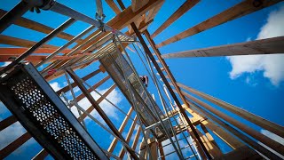 Mounting the final section of the turret roof [upl. by Harwin]