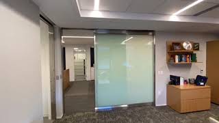 Tormax Automated SLIDING PRIVACY GLASS DOOR [upl. by Eceinert]