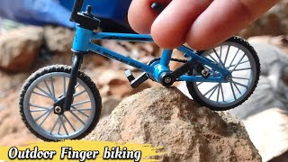 🙆‍♂️ Tried as MTB  Offroading on BMX finger bike  Finger biking 23  appuzrocky fingerbmx [upl. by Aenej782]