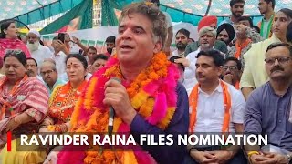 JampK BJP president Ravinder Raina filed nomination from Nowshera [upl. by Boorer]