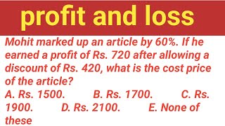 profit and loss beginners most reapeated questions  arithmetic short tricks kannada SBI RRB ntpc [upl. by Ellekram]