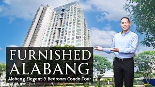 Tour a FullyFurnished InteriorDesigned MOVEIN READY 3BR Unit for Sale in Alabang • Condo Tour A53 [upl. by Ruhtua]